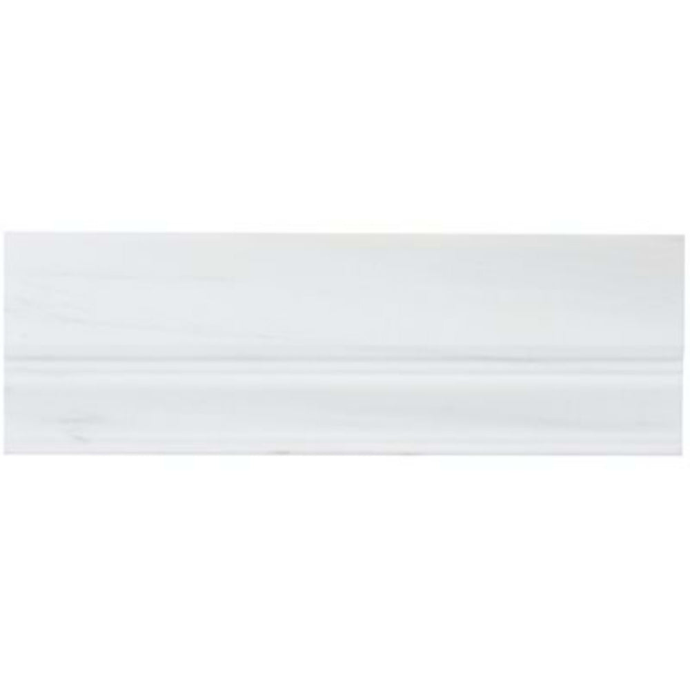 Bianco Dolomite in Premium Base Molding Honed 4x12 Natural Stone