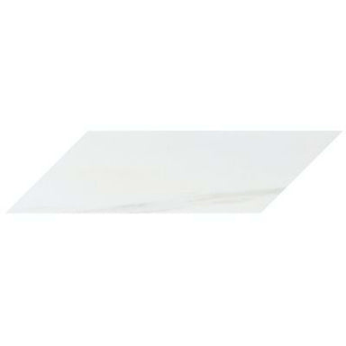 Bianco Dolomite in Premium 3x12 Chevron Polished Natural Stone