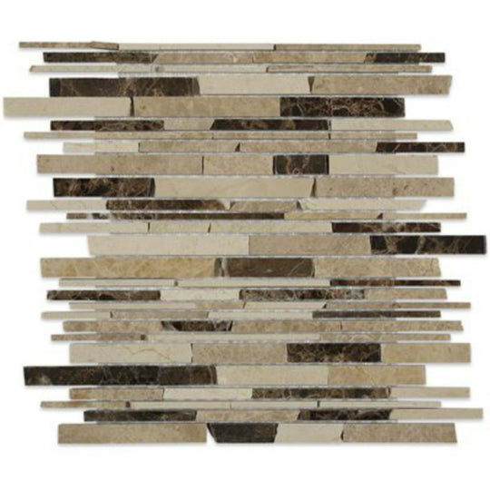 Big Styx in Crema Marfil Light Emperador  Dark Emperador