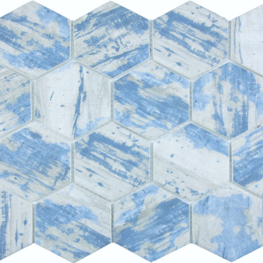 Bark in Aspen - 3" Hex Mosaic