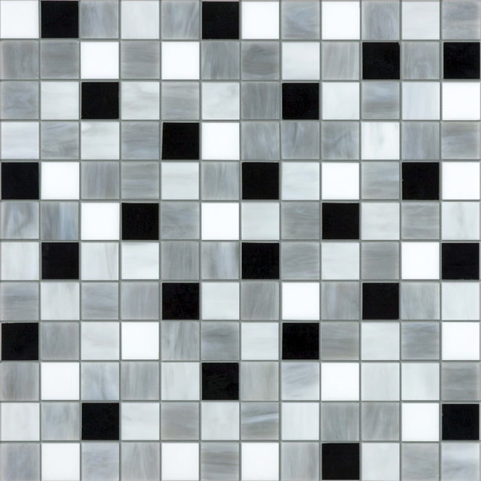 Baroque in Arabescato 1x1 Mosaic Glass Tile