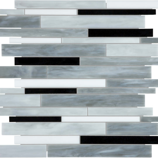 Baroque in Arabescato Random Strip Mosaic