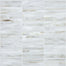 Baroque in Calacatta Random Stacked Mosaic Glass Tile