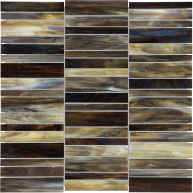 Baroque in Paradiso Random Stacked Mosaic Glass Tile