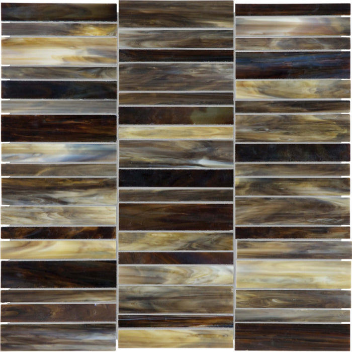 Baroque in Paradiso Random Stacked Mosaic Glass Tile