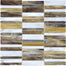 Baroque in Peperino Random Stacked Mosaic Glass Tile