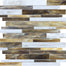 Baroque in Peperino Random Strip Mosaic Glass Tile