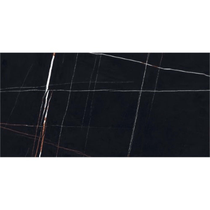 Sahara Noir in Black Polished Tile