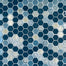 Brill Hexagon Mosaic in Azure Glass Tile