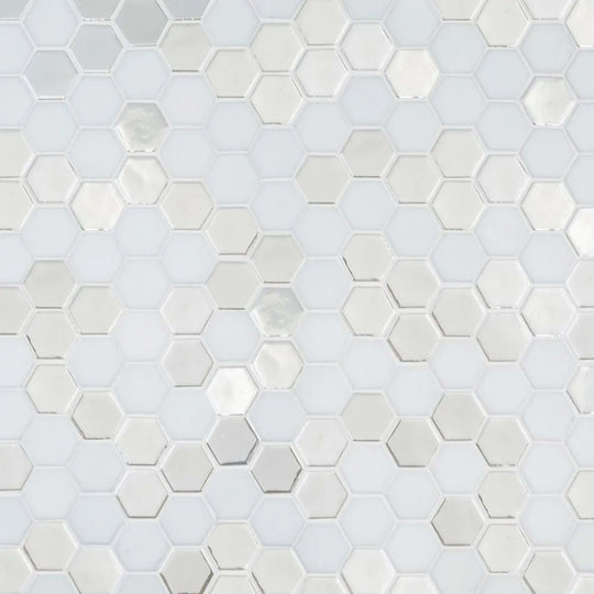 Brill Hexagon Mosaic in Pearl