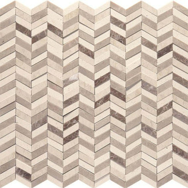 Candora in Light Bei & Brn Chevron Natural Stone