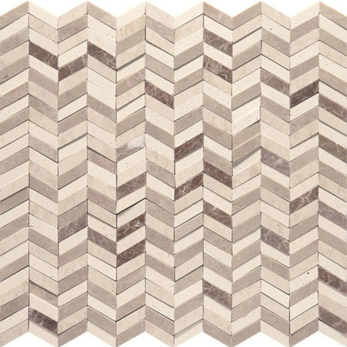 Candora in Light Bei & Brn Chevron Natural Stone