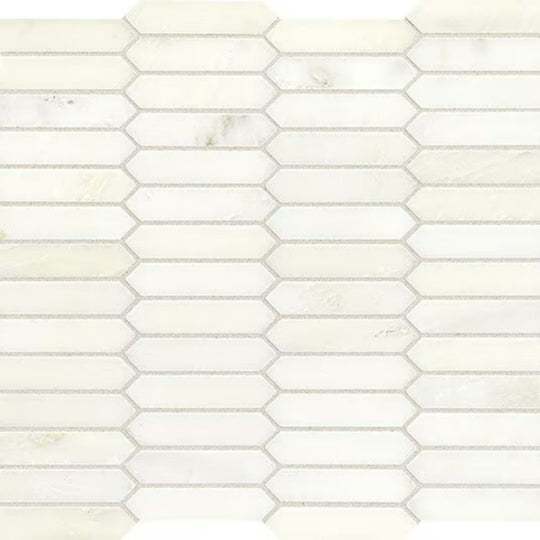 Candora in Vestal White Linear Hexagon
