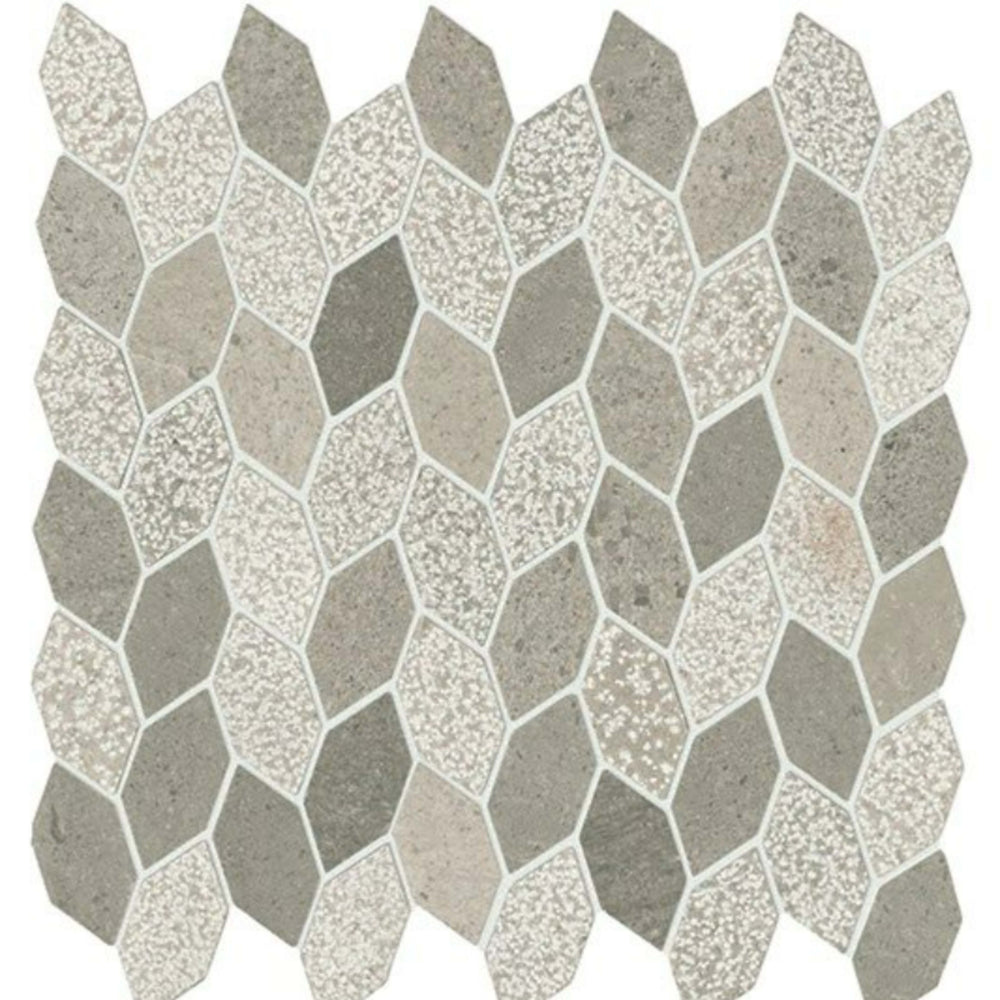 Candora in Demure Gray Linear Hexagon Natural Stone