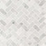 Carrara White in Carrara White - 1x2 Herringbone Natural Stone