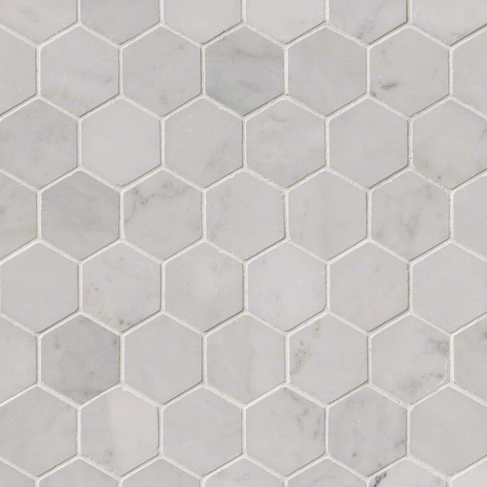 Carrara White in Carrara White - 2 Hexagon Polished Natural Stone