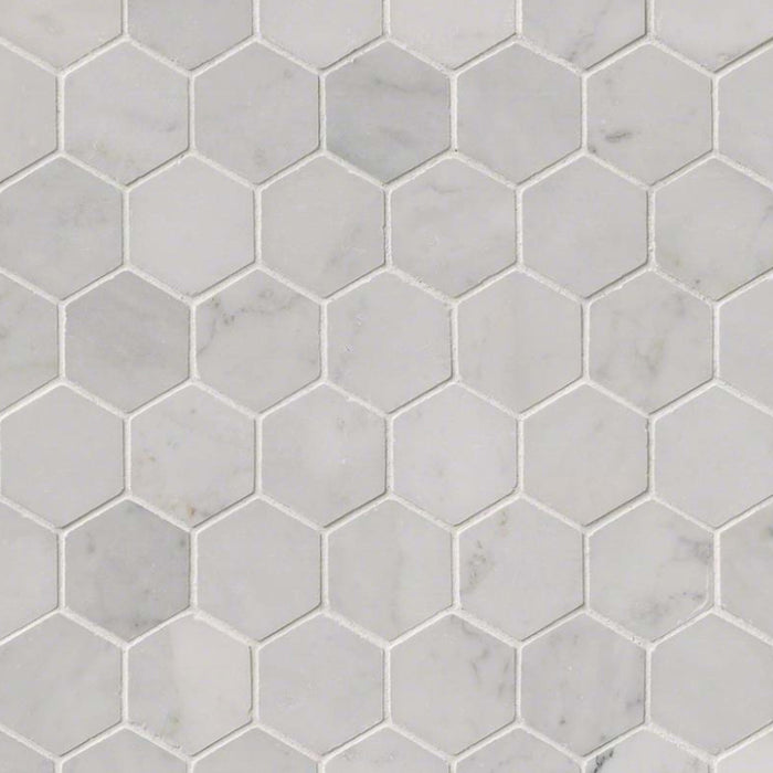 Carrara White in Carrara White - 2 Hexagon Polished Natural Stone