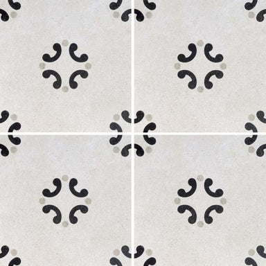Cementine Black and White in B&W 3 Tile