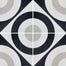 Cementine Black and White in B&W 5 Tile