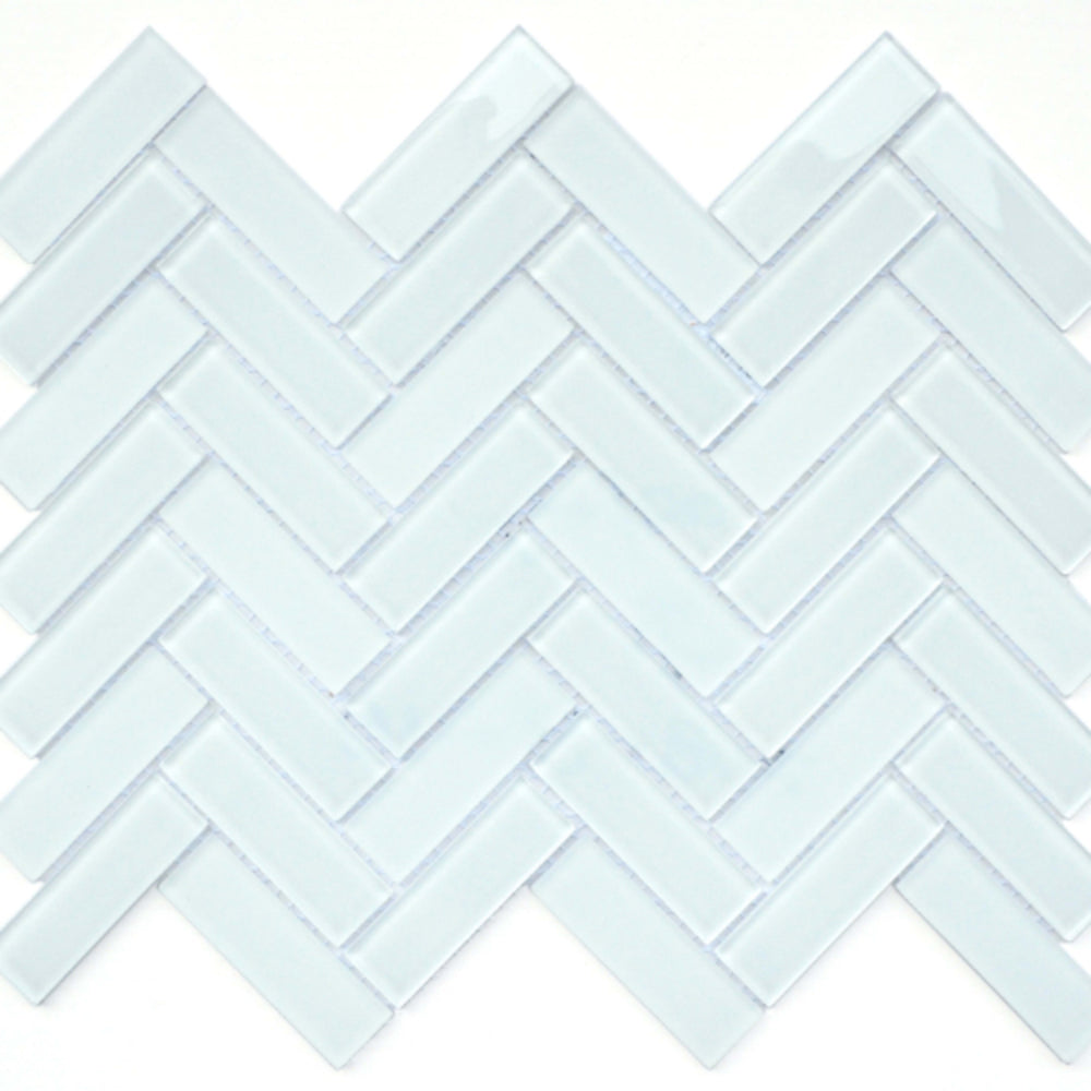 Charisma in Delight Herringbone Glass Tile