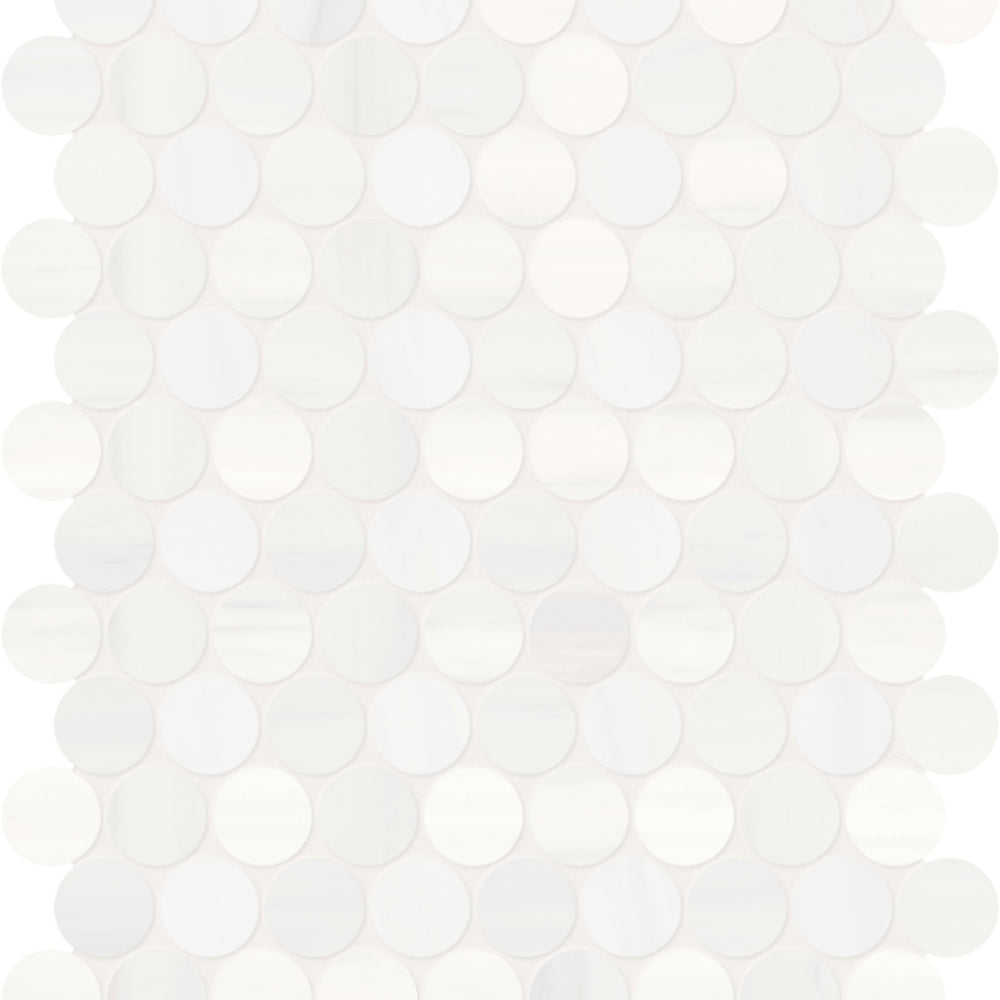 Cosmo Lumino in Penny Round Mosaic Honed Natural Stone