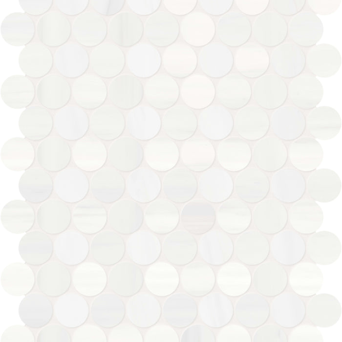 Cosmo Lumino in Penny Round Mosaic Honed Natural Stone