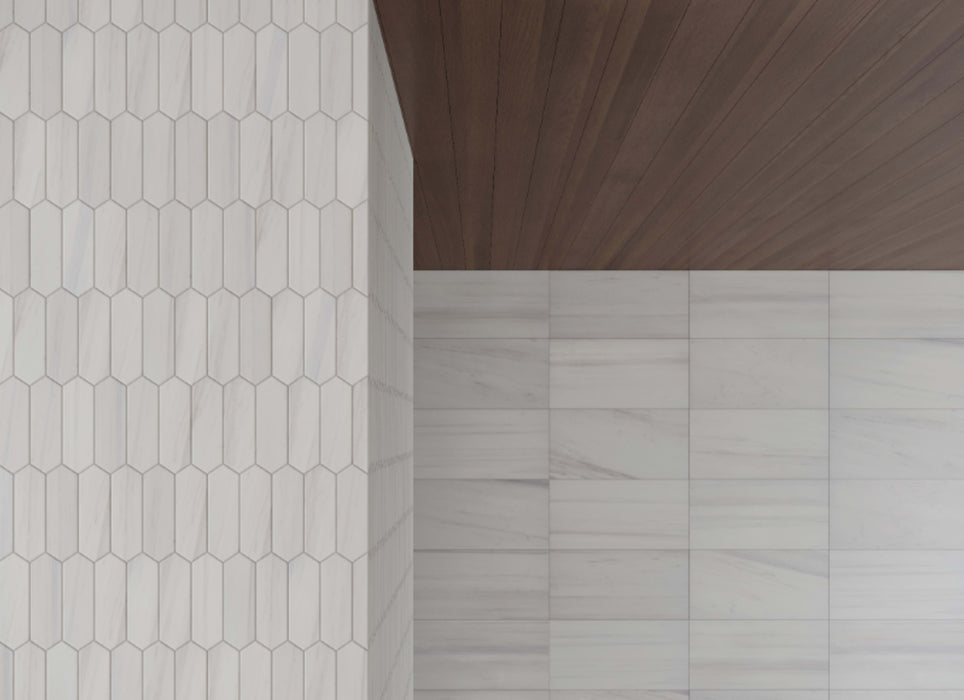 Cosmo Lumino in Picket Mosaic Honed