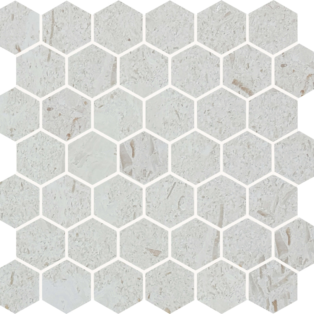 Sand Key in Shell Stone Hexagon Natural Stone
