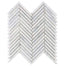White Carrara in White Carrara 1 / 2x4 Herringbone Natural Stone