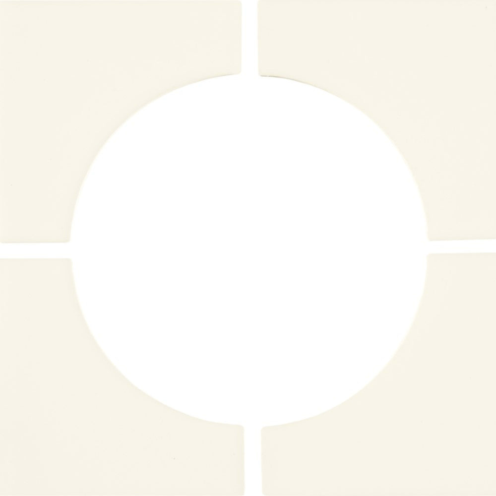 Cursive in Ghost Mosaic 6"x6" 4-Corner Tile