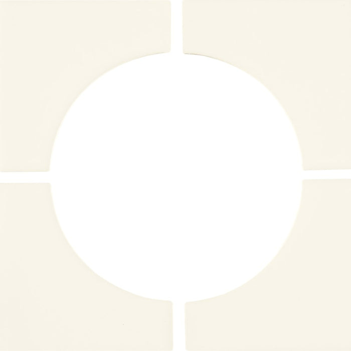 Cursive in Ghost Mosaic 6"x6" 4-Corner Tile