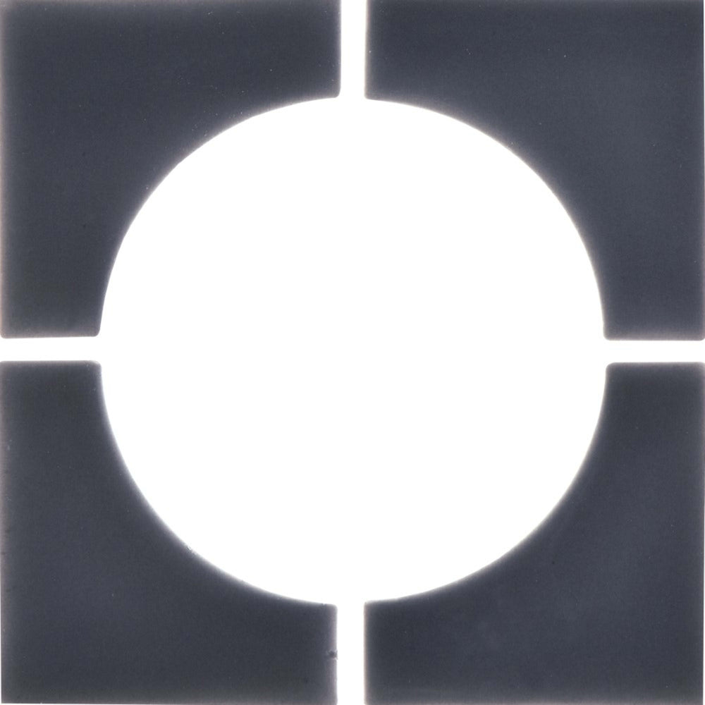 Cursive in Charcoal Mosaic 6"x6" 4-Corner Tile