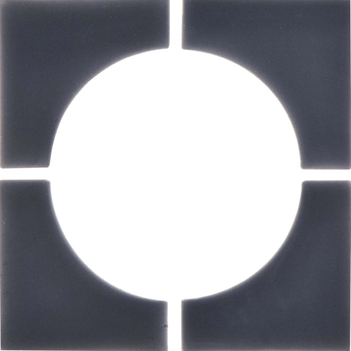 Cursive in Charcoal Mosaic 6"x6" 4-Corner Tile