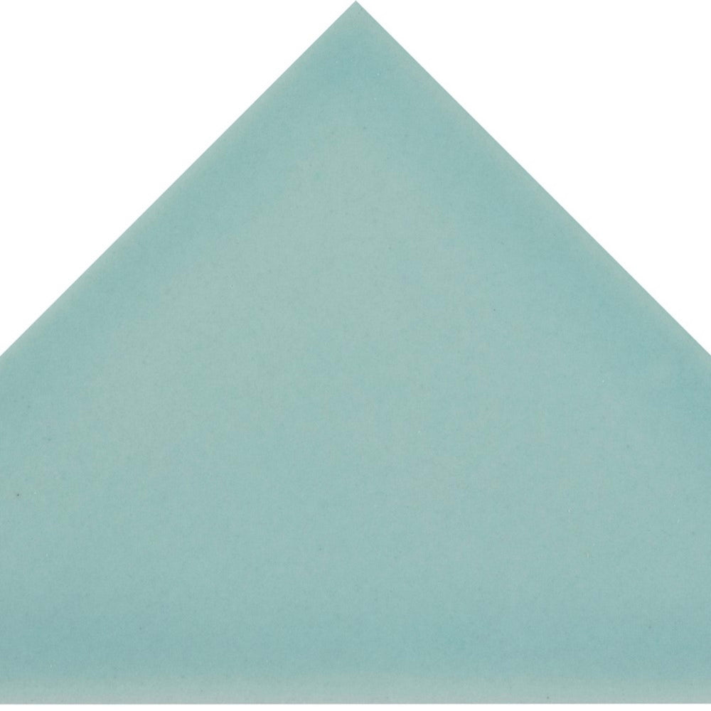 Cursive in Soft Teal Mosaic 6"x6" Triangle Tile