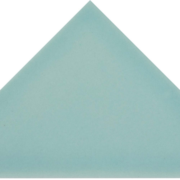 Cursive in Soft Teal Mosaic 6"x6" Triangle Tile