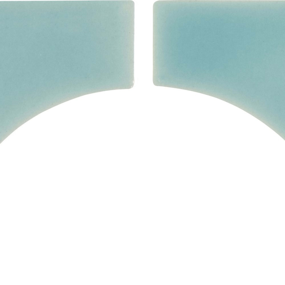 Cursive in Soft Teal Mosaic 3"x6" 2-Corner Tile