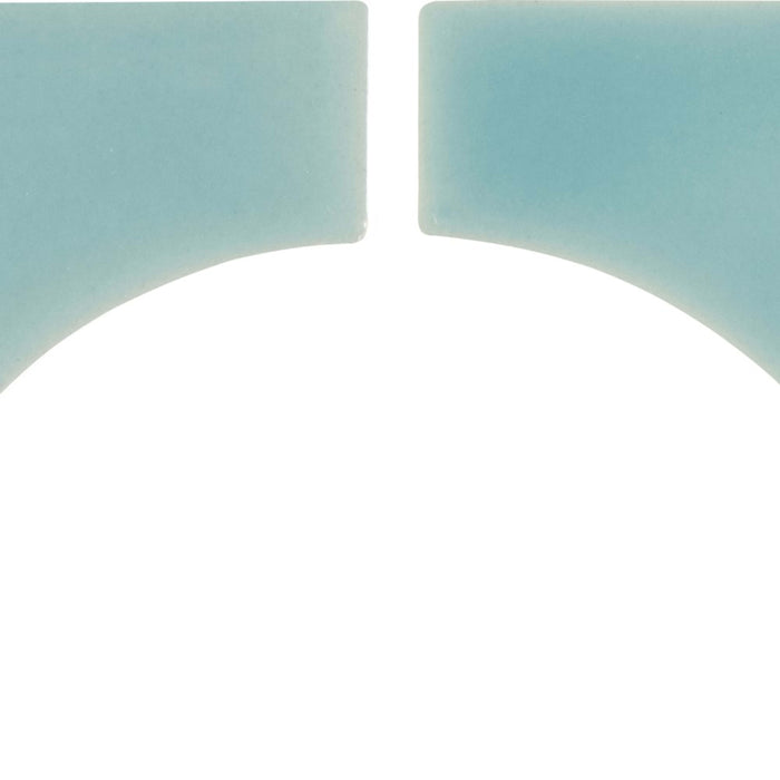 Cursive in Soft Teal Mosaic 3"x6" 2-Corner Tile