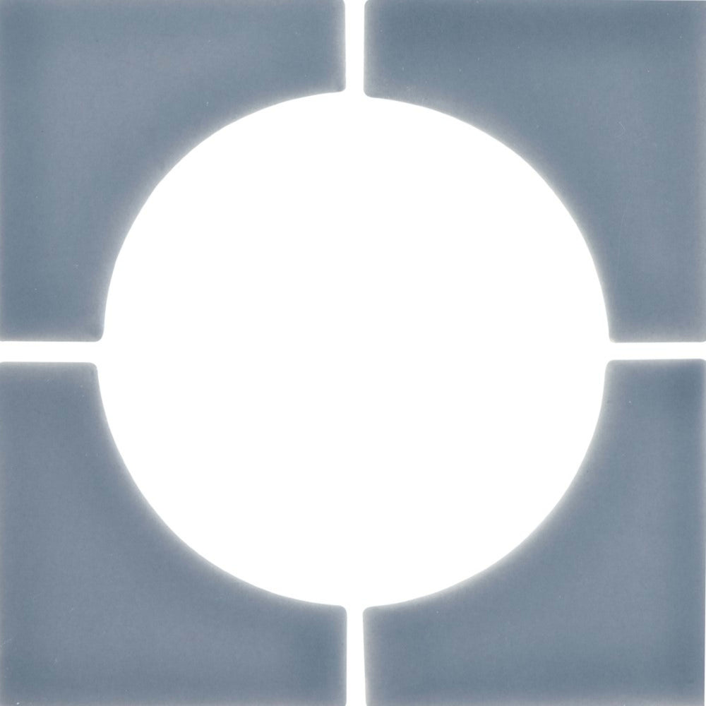 Cursive in Old Denim Mosaic 6"x6" 4-Corner Tile