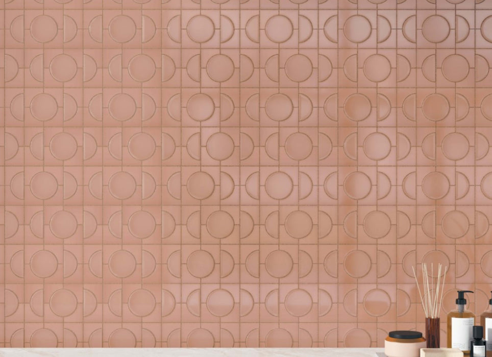 Cursive in Rose Gold Mosaic 3"x6" 2-Corner