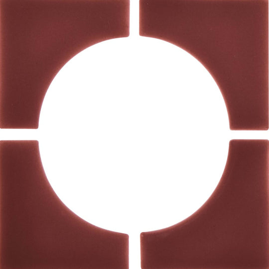 Cursive in Oxblood Mosaic 6"x6" 4-Corner