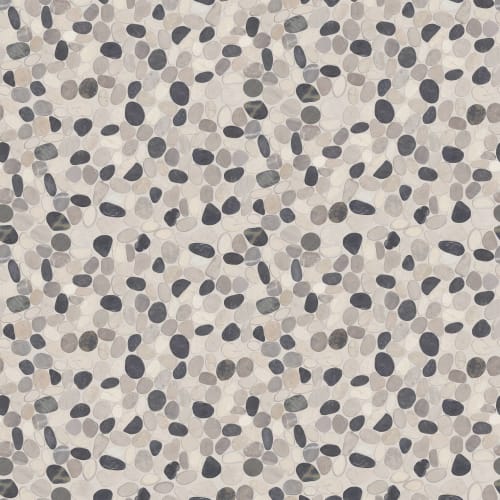 PEBBLE SLICED MOSAIC in Tranquil Cool Blend  Tile
