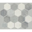 Chateau Hexagon Mosaic in Bianco C Blue G Thas  Tile