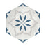 Casablanca in Ocean Blue Hex Deco Tile
