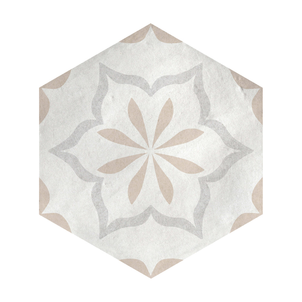 Casablanca in Champagne Hex Deco Tile