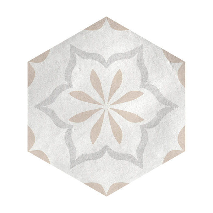Casablanca in Champagne Hex Deco Tile
