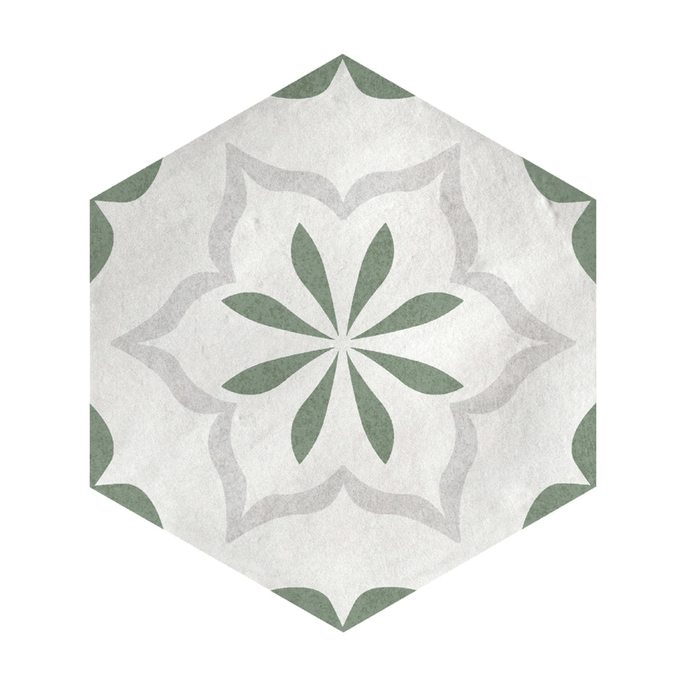 Casablanca in Emerald Hex Deco Tile