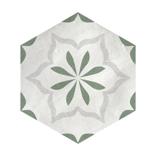 Casablanca in Emerald Hex Deco