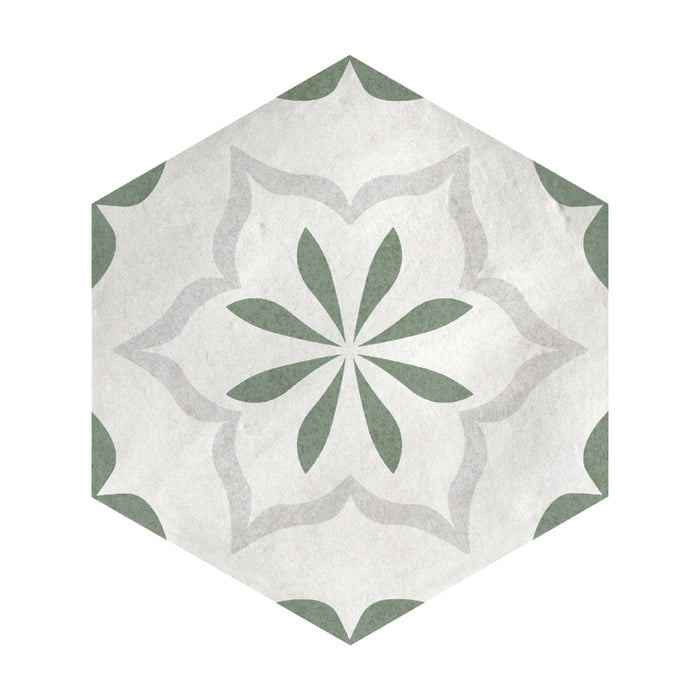 Casablanca in Emerald Hex Deco Tile