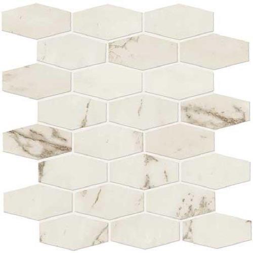 Classentino Marble in Palazzo White Matte - Hex Mosaic