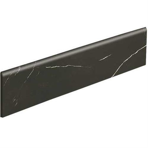 Classentino Marble in Centurio Black Matte Bullnose - 3x24 Tile